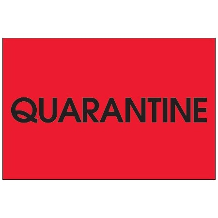 Bsc Preferred 2 x 3'' - ''Quarantine'' Fluorescent Red Labels BUY00021161